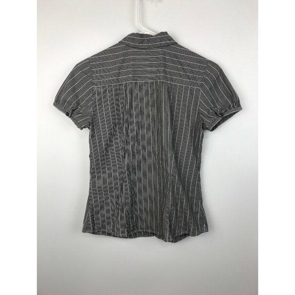 The Limited Women's Blouse Button Down Collar Grey - Picture 7 of 11